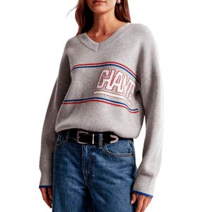 NFL by Abercrombie & Fitch New York Giants LuxeLoft V-Neck Sweater