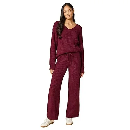 Softies Waffle Marshmallow V-Neck Lounge Set