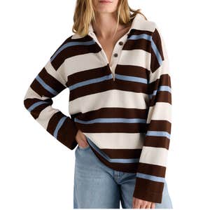quince, Quince Cotton Cashmere Rugby Polo Sweater
