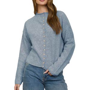 nordstrom rack, Blu Pepper Raw Edge Mock Neck Cardigan