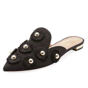 bergdorfgoodman.com, Aquazzura Sunflower Studded Mule Slide