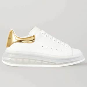net-a-porter.com, Alexander McQueen Metallic Trimmed Sneakers