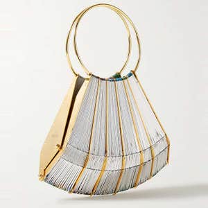 net-a-porter.com, Vanina Le Vol Au Vent Gold-Plated And Woven Tote