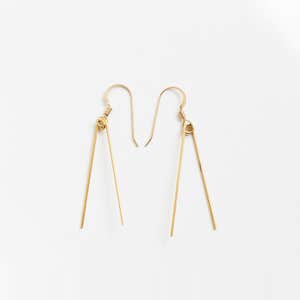 Gold Nettle Earrings by Metonym for Of a Kind