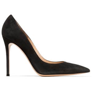 netaporter.com, Gianvito 105 Black Suede Pump