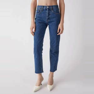 Re/Done High Rise Stove Pipe Jeans