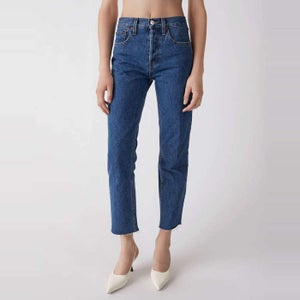 Re/Done High Rise Stove Pipe Jeans