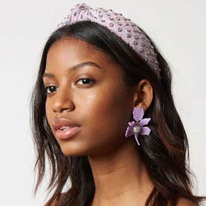 Lele Sadoughi Lilac Crystal Headband