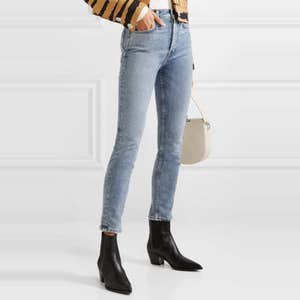 net-a-porter.com, RE/DONE Originals High-Rise Ankle Crop Skinny Jeans