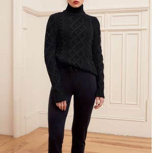 milkcashmere.com, Milk Cashmere Zürs Cable Knit Sweater