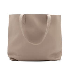cuyana.com, Cuyana “Classic Leather Tote” in Stone