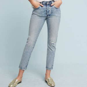 anthropologie.com, Levi's 501 Mid-Rise Straight Jeans