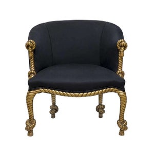 Paloma & Co Vintage Napoleon III Tub Chair With Rope And Tassel Detail