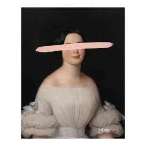 chairish.com, Modern Josh Young Design House "Emma" Mixed Media Painting
