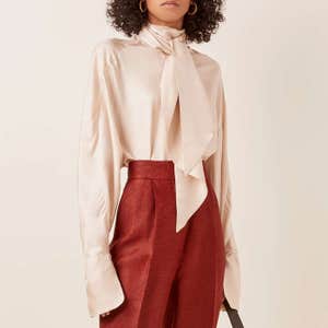 modaoperandi.com, Petar Petrov Connor Scarf-Detailed Silk Blouse