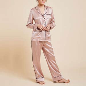 oliviavonhalle.com, Olivia Von Halle Coco Oyster Silk Pyjama