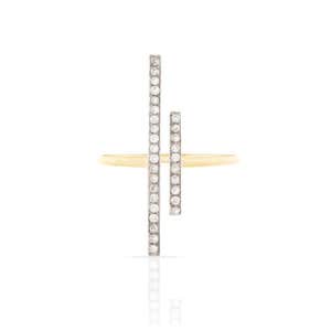Smith + Mara Pave Diamond Bar Ring