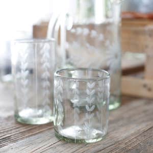 thelittlemarket.com, Rose Ann Hall Designs' Clear Short Leaves Glasses