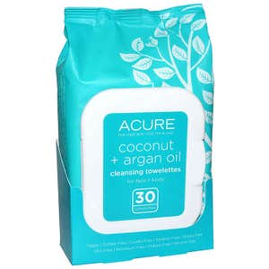 amazon.com, Acure Coconut and argan oil cleaning towelettes