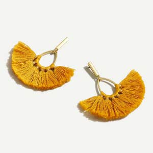J.Crew Tassel Fan Earrings