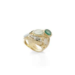 bcbg.com, BCBG Hammered Multi-Natural Stone Ring