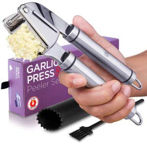 amazon.com, Alpha Grillers Garlic Press With Silicone Roller Peeler