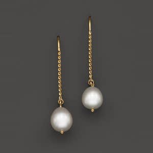 bloomingdales.com, Cultured Freshwater Pearl Twist Drop Earrings in 14K Yellow Gold