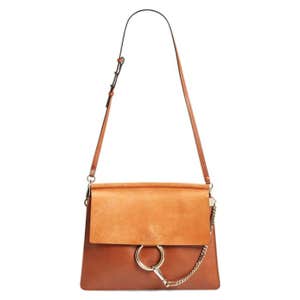 nordstrom.com, Chloe Faye Medium Leather and Suede Brown Shoulder Bag