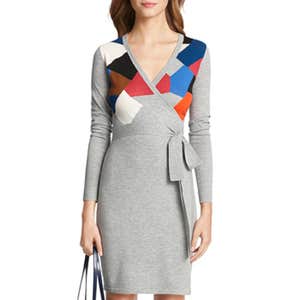 dvf.com, DVF Leandra Sweater Wrap Dress