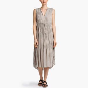 James Perse Pleated Chiffon Dress