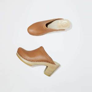 no6store.com, No. 6 Old School Clog on High Heel in Palomino