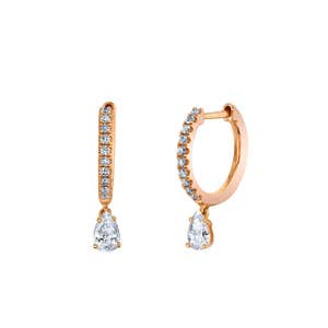 Anita Ko Diamond Huggies in Rose Gold