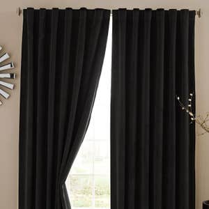 amazon.com, Absolute Zero 63-Inch Velvet Blackout Home Theater Curtain Panel In Black