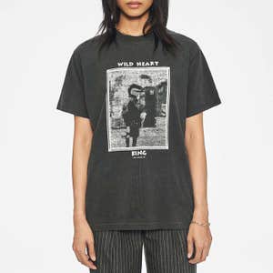aninebing.com, Anine Bing Georgie Mohawk Tee in Black