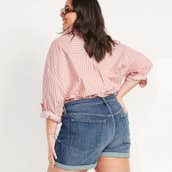 Plus Size Denim Shorts