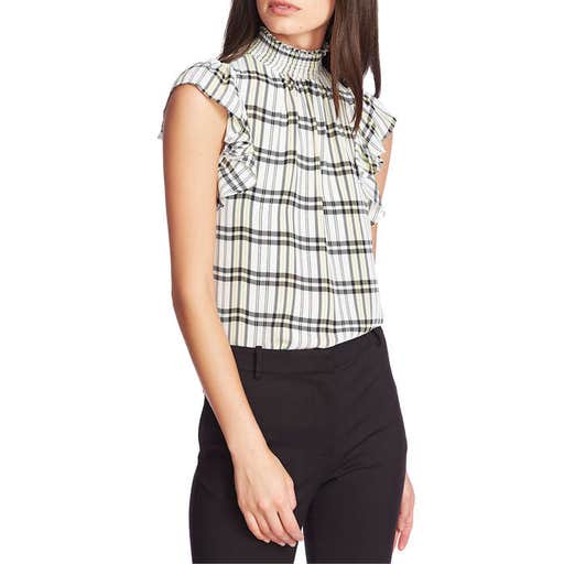 nordstrom.com, 1.State Flutter Sleeve Smocked Neck Blouse