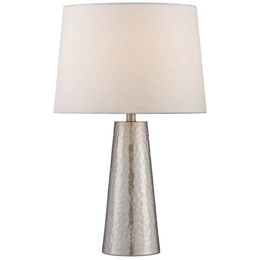 amazon.com, 360 Lighting Silver Leaf Hammered Metal Cylinder Table Lamp
