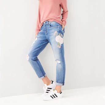 7 For All Mankind Josefina Embroidered Boyfriend Jeans