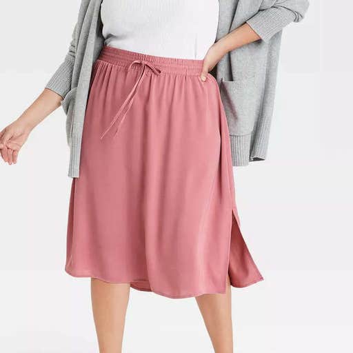 target.com, A New Day High-Rise Midi Slip Skirt