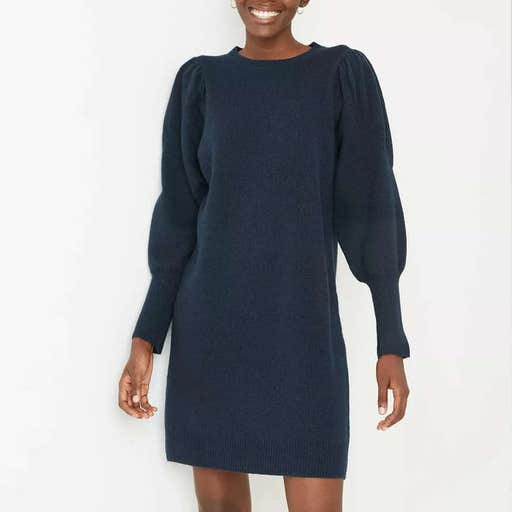 target.com, A New Day Puff Long Sleeve Sweater Dress