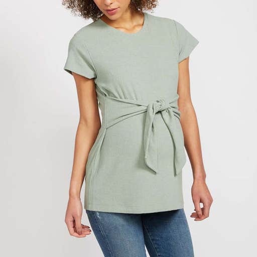 apeainthepod.com, A Pea in the Pod Tie Front Textured Maternity Top