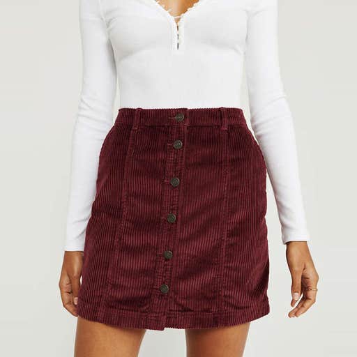 abercrombie.com, Abercrombie & Fitch Corduroy Mini Skirt