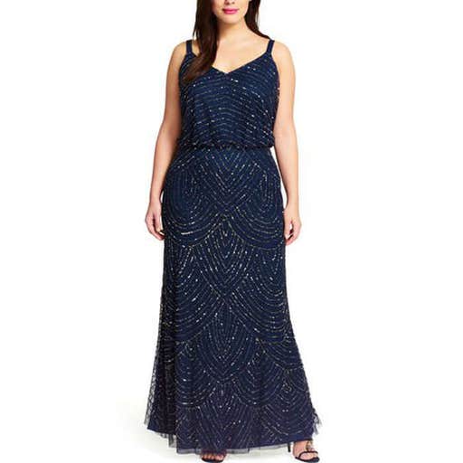 adriannapapell.com, Adrianna Papell Art Deco Blouson Beaded Gown