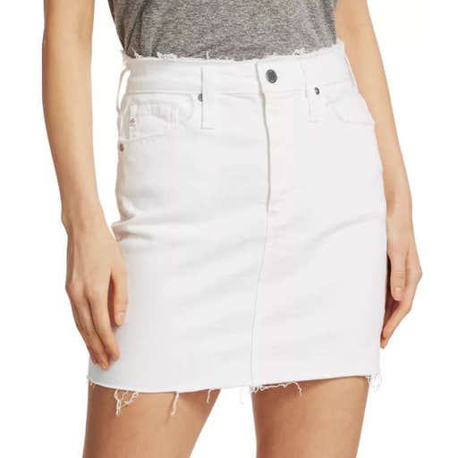 saksfifthavenue.com, AG Jeans Vera Denim Mini Skirt In Retro White