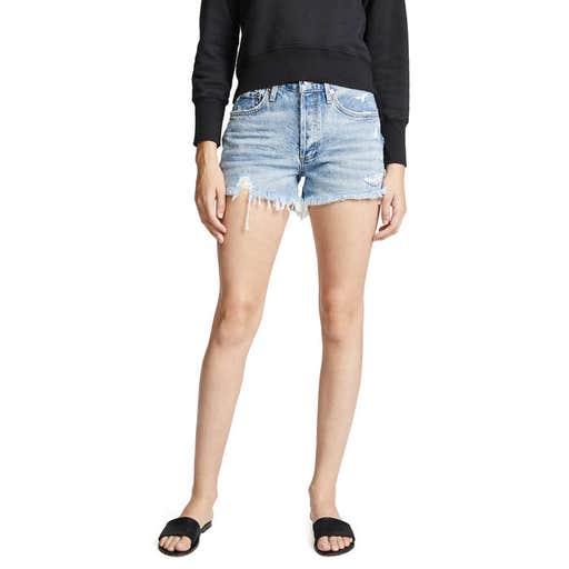 shopbop.com, AGOLDE Parker Distressed Denim Shorts