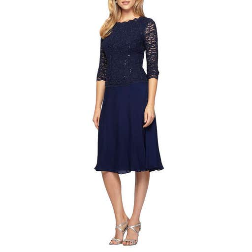 nordstrom.com, Alex Evenings Mock Two-Piece Tea Length Dress