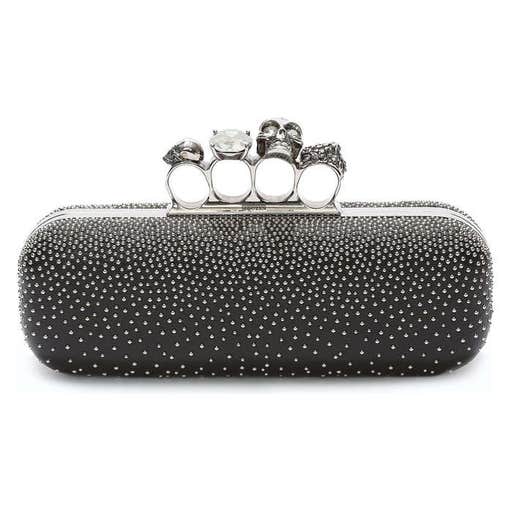 nordstrom.com, Alexander McQueen Studded Lambskin Leather Knuckle Clutch