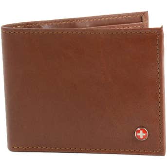 Alpine Swiss Leather Flipout ID Wallet