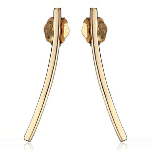 amazon.com, Amazon Collection 14k Yellow Gold Drop Bar Earrings