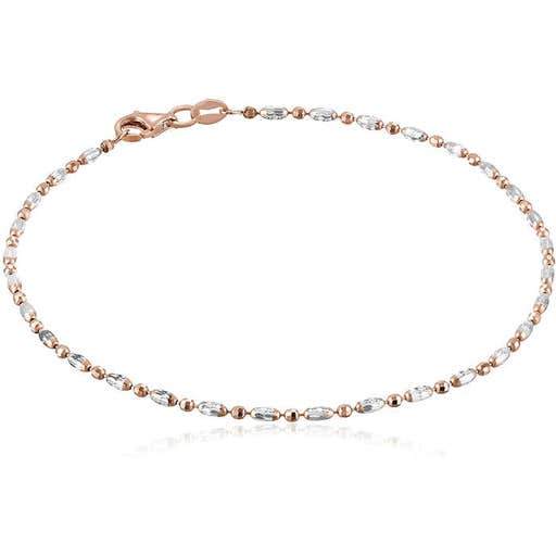 amazon.com, Amazon Collection Oval and Round Mezzaluna Chain Ankle Bracelet